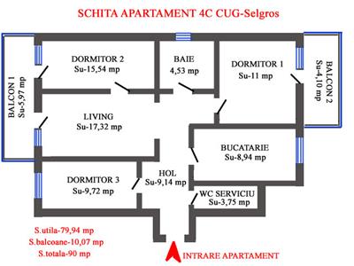 Apartament 4C Nicolina - Selgros mobilat si utilat